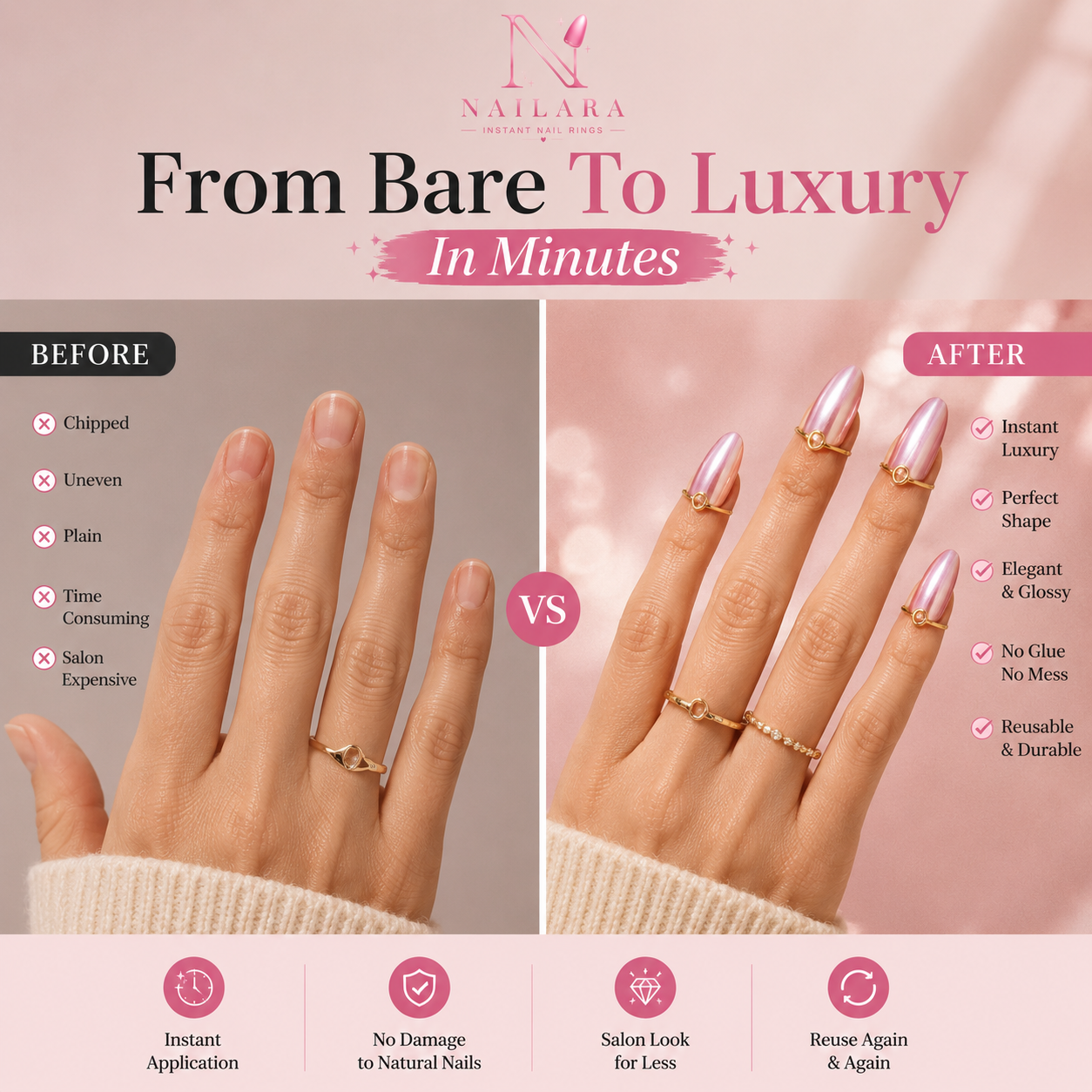 Nailara Instant Nail Rings